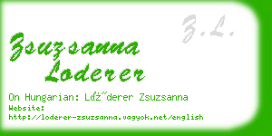 zsuzsanna loderer business card